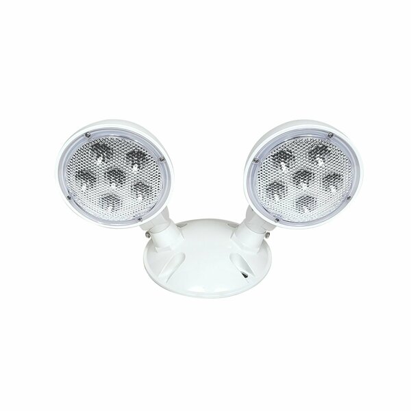 Nora Lighting Emergency LED Dual Head Remote, Wet Location, (2) 100lm/1W, NE-984 NE-984